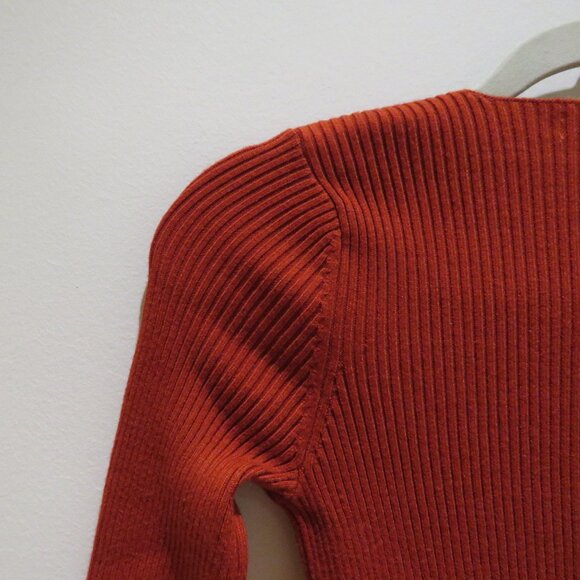 FOR LOVE & LEMONS KNITZ Annie Zipper Mini Dress in Ochre Bodycon Ribbed Size XS - Picture 13 of 16